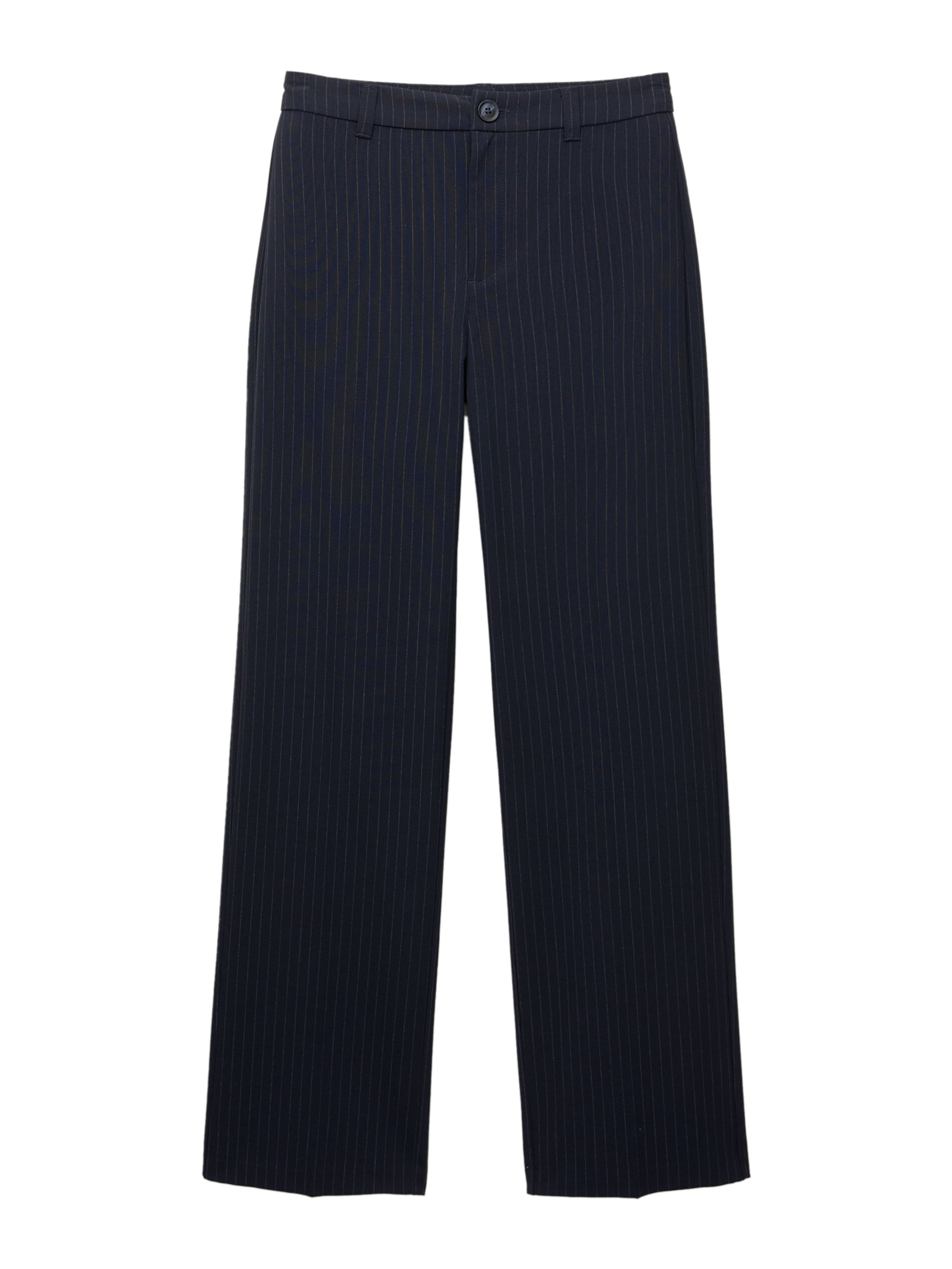 Pull&Bear Wide Leg Bukser med fals i blå: forside