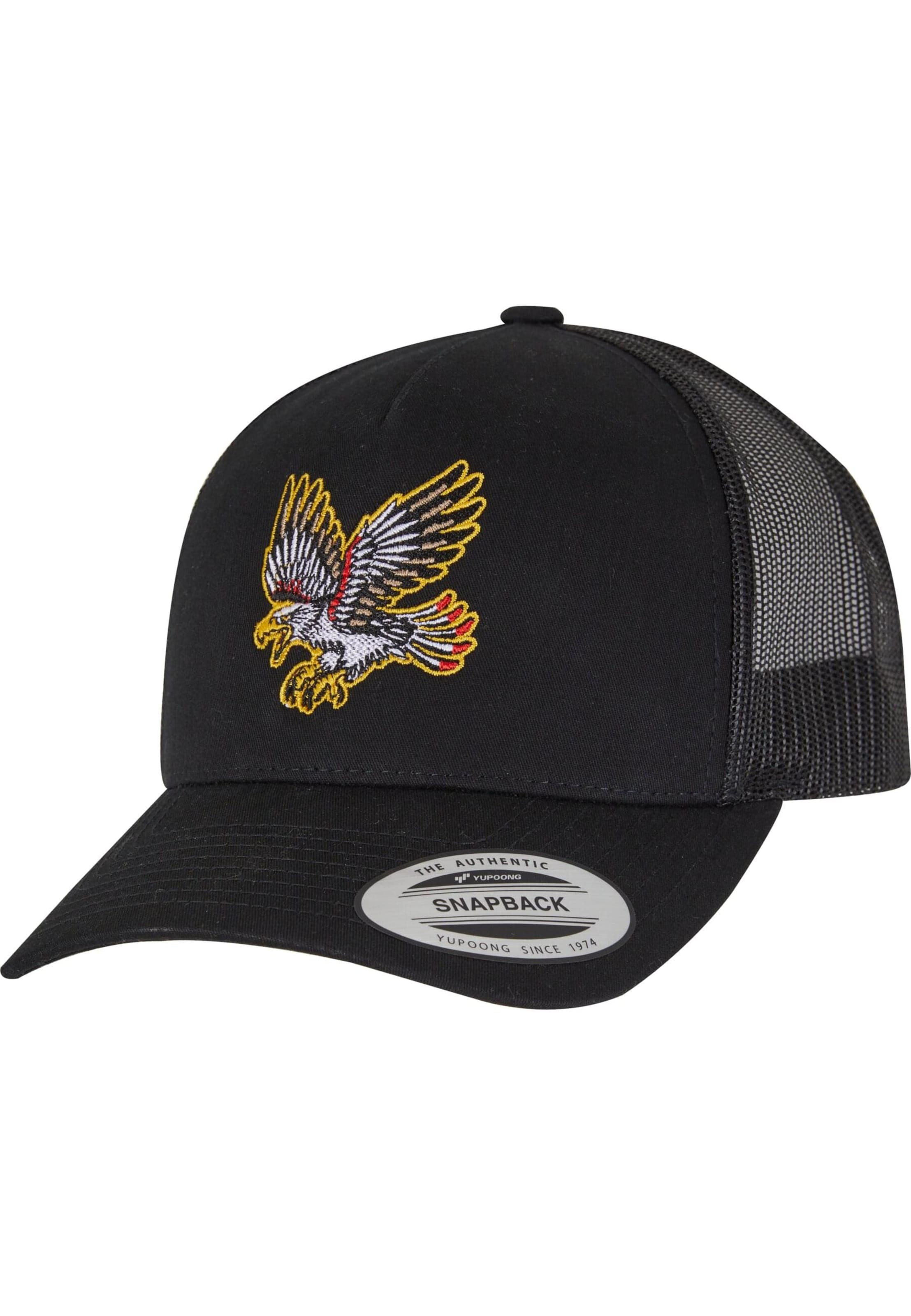 Mister Tee Cap 'Bravery Eagle' in Schwarz: Vorderseite