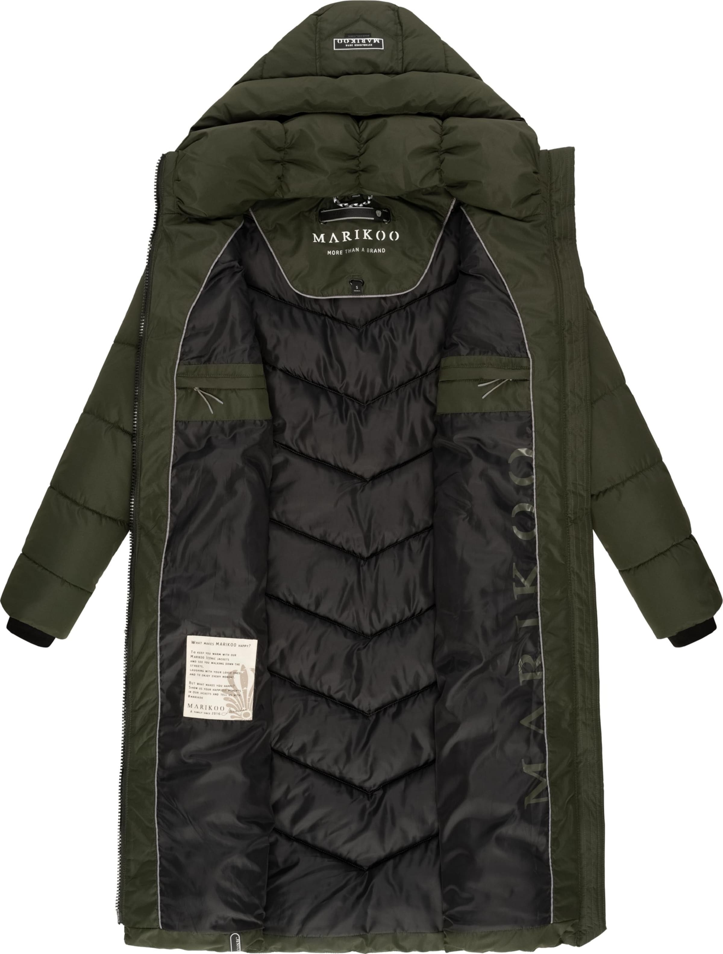 Manteau d’hiver 'Sahnekatzii' MARIKOO en vert