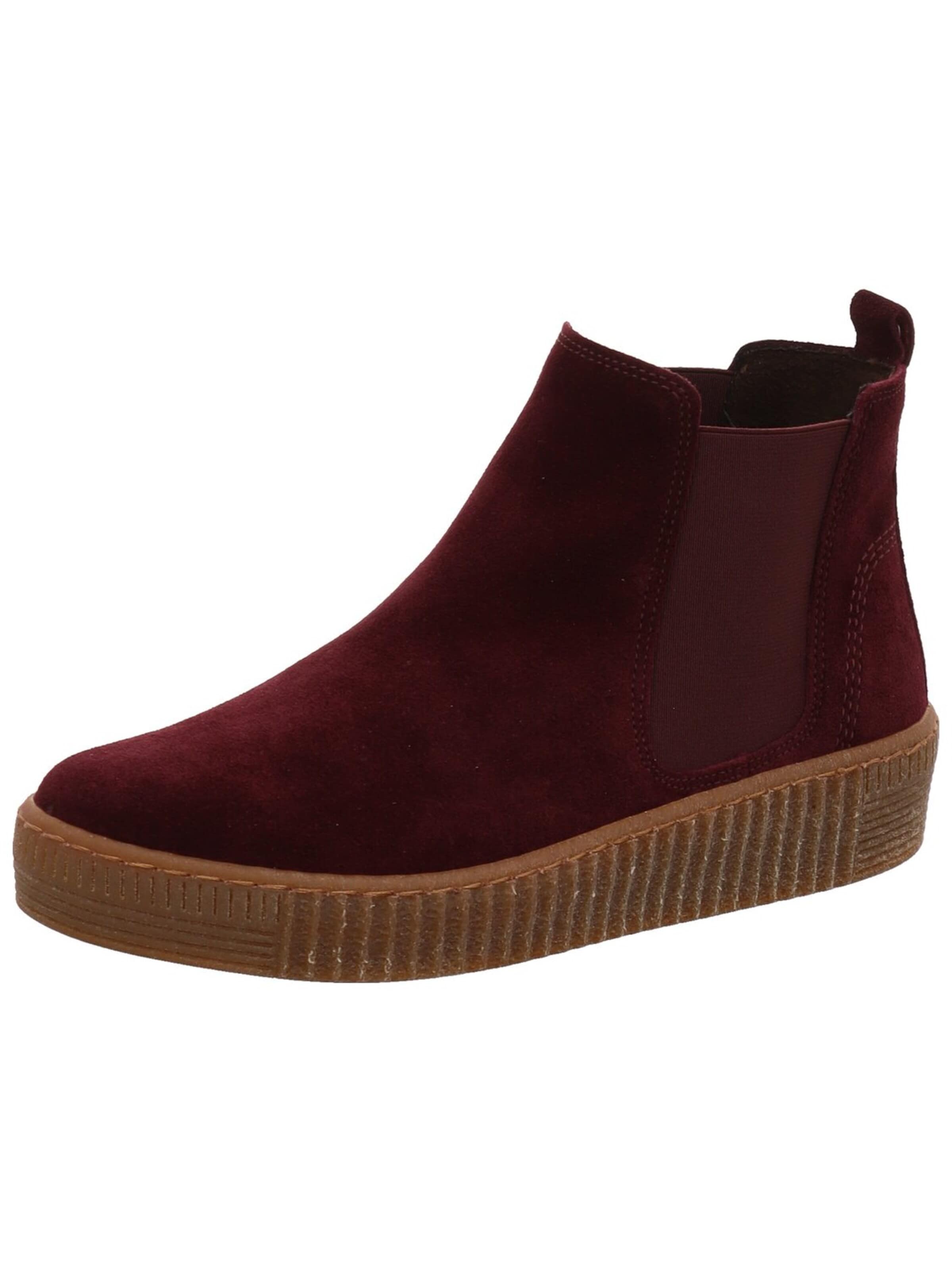 GABOR - Botas Chelsea 'Chelsea Boot Damen 8013.02.012 Rauleder in bordeaux' en rojo: frente