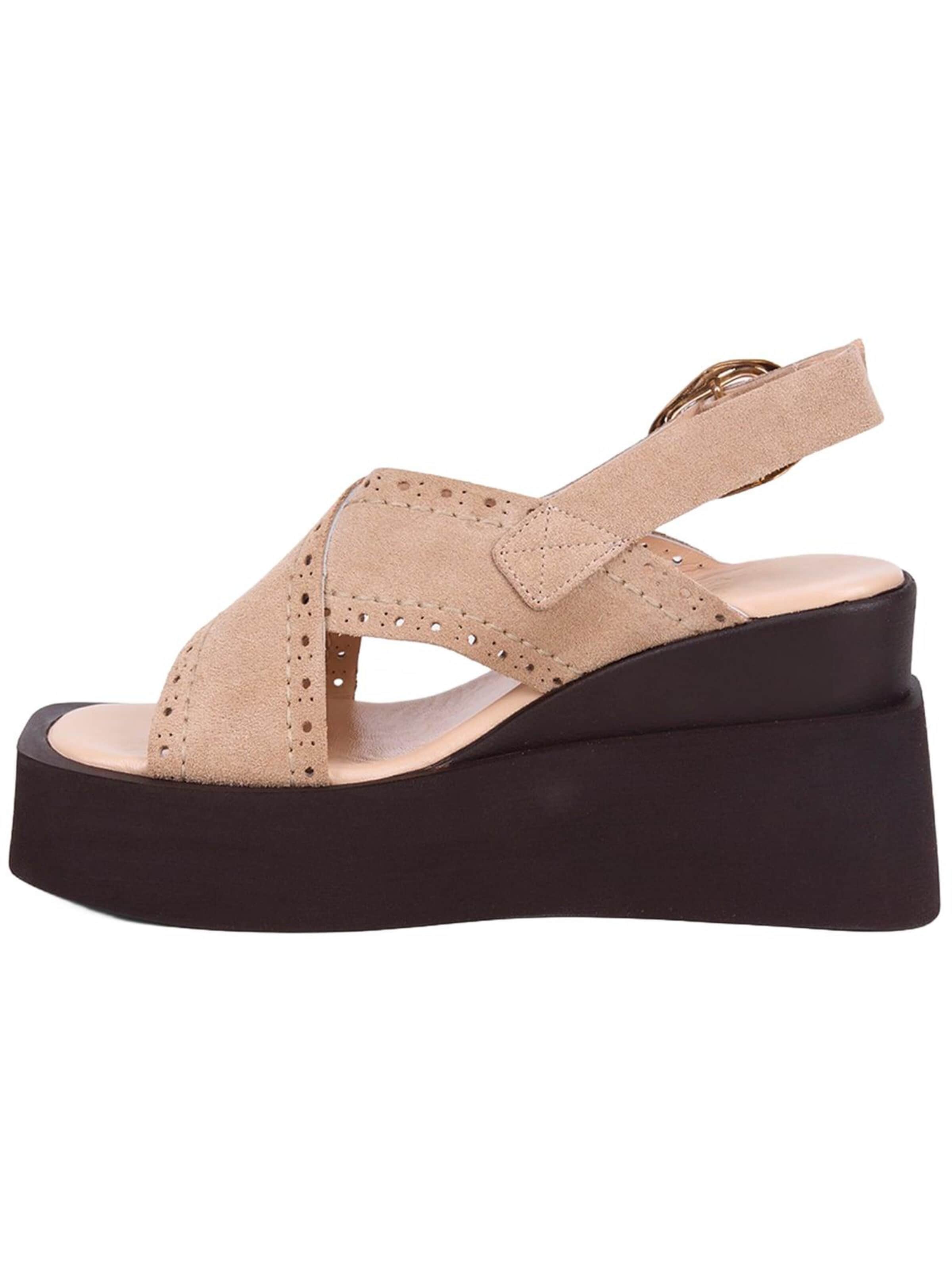 Sandales 'Keilsandalen' Desa en beige