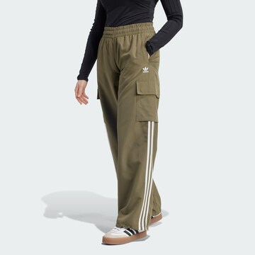 ADIDAS ORIGINALS Loose fit Cargo Pants 'Adicolor' in Green: front