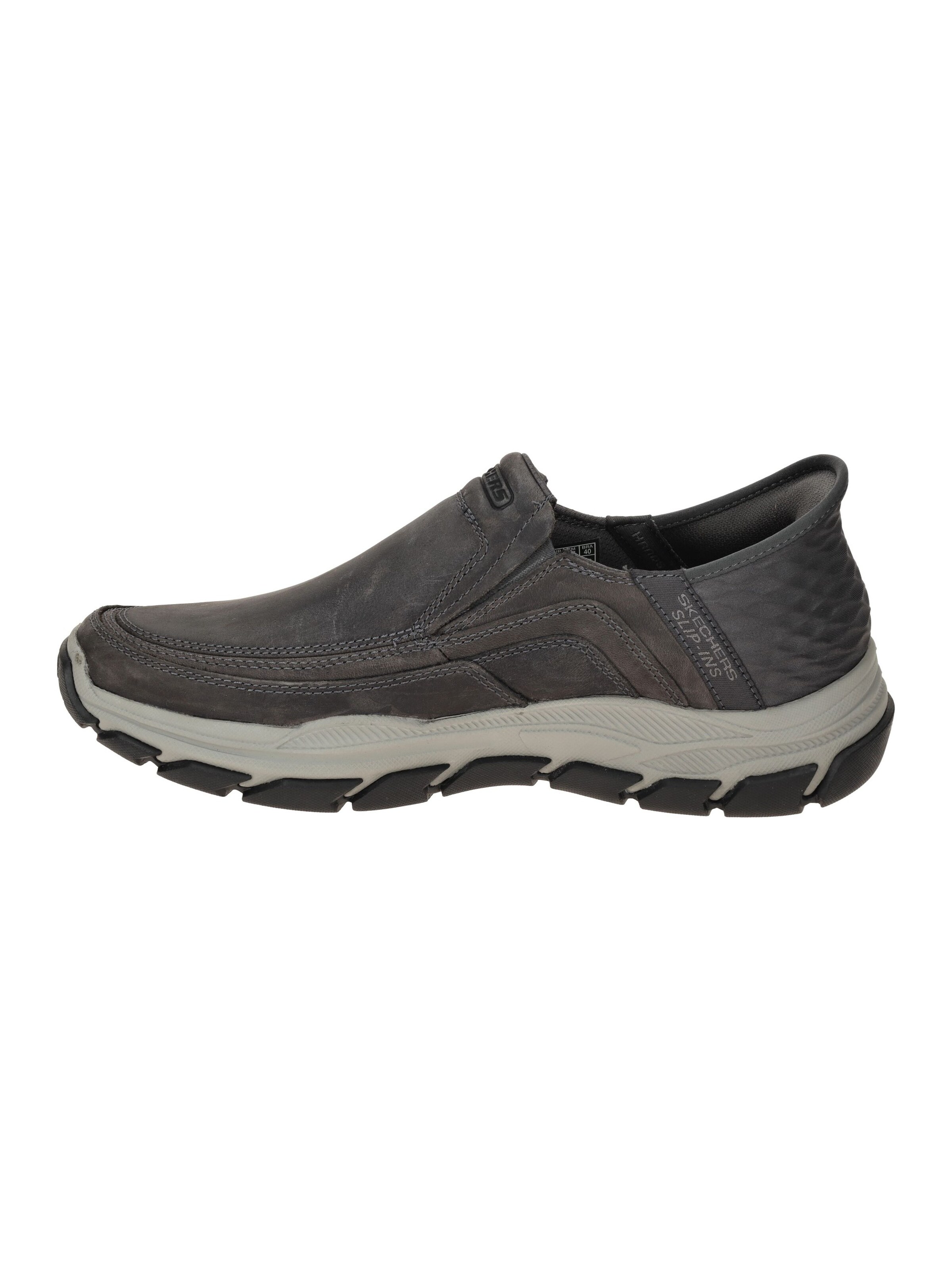 SKECHERS Hausschuh 'Skechers RESPECTED Schuhe grau SLIP-INS 204810'‌‌‌‌‌‌‌ in Grau