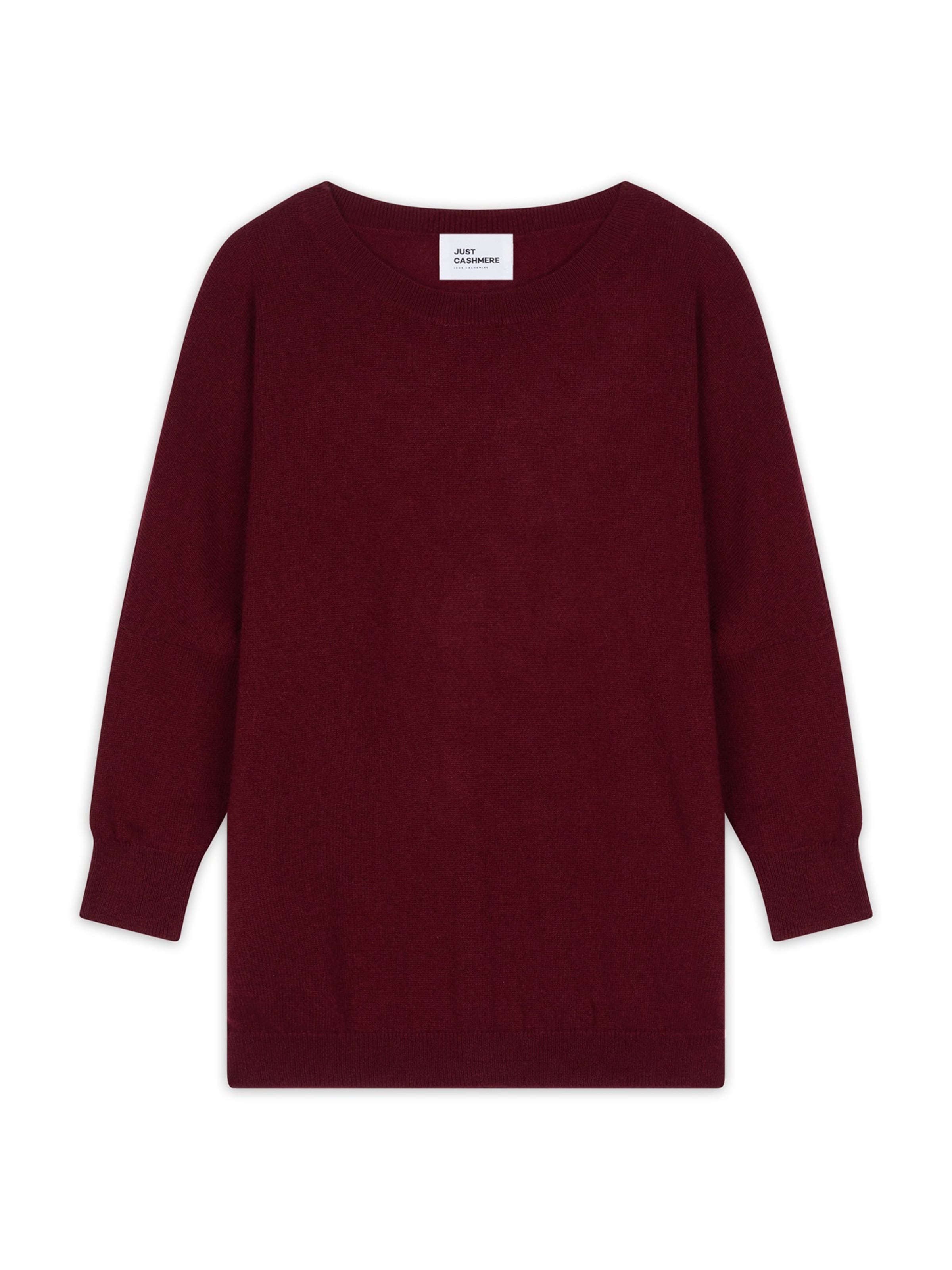 JUST CASHMERE Kampsun 'Rebecca' bordoo, Tootevaade