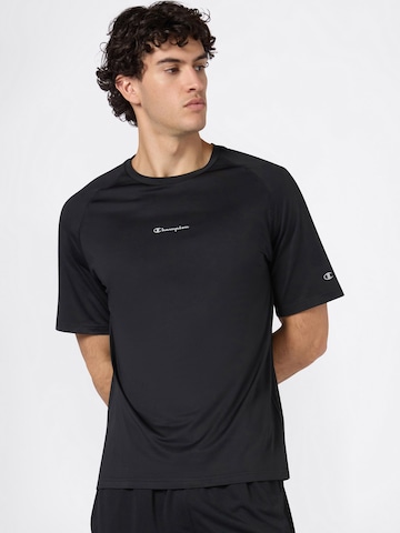 T-Shirt fonctionnel Champion Authentic Athletic Apparel en noir : devant