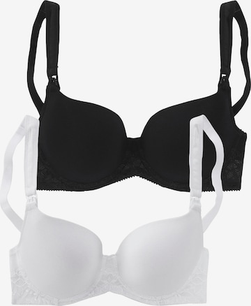 Invisible Soutien-gorge d’allaitement PETITE FLEUR en noir : devant