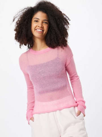 WEEKDAY Sweater 'Tuck Sheer' in Pink: front