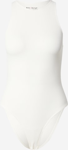 Boux Avenue Shirt Bodysuit in White: front