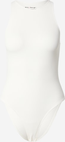 Boux Avenue Shirt bodysuit in White: front