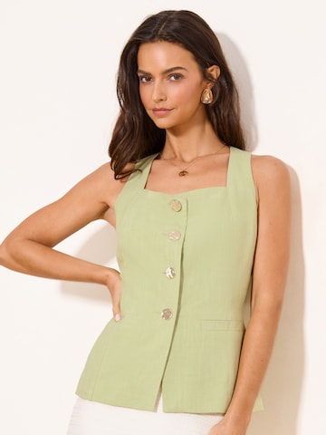 Gilet de costume Lipsy en vert : devant
