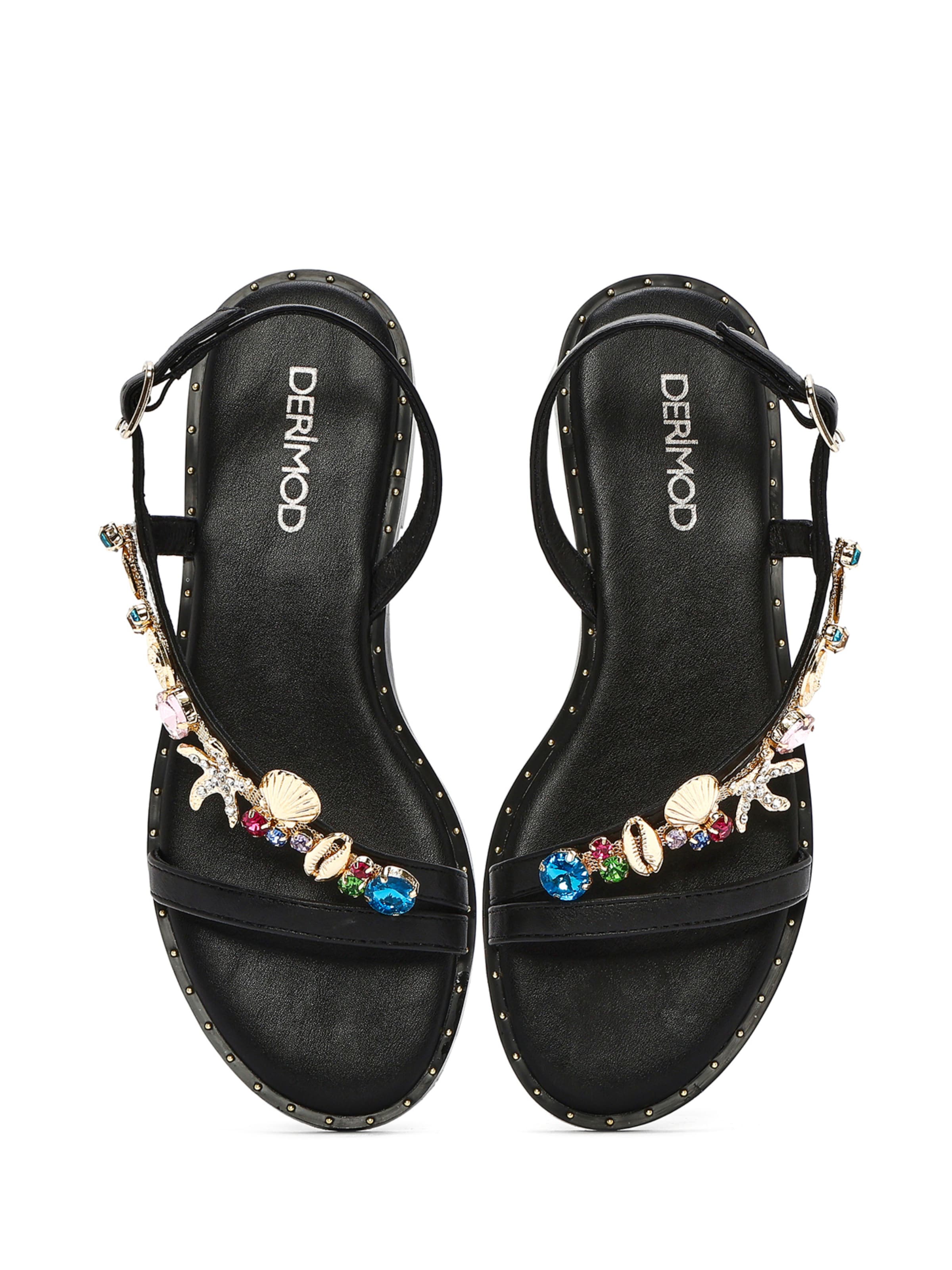 Derimod Sandalen met riem in Zwart