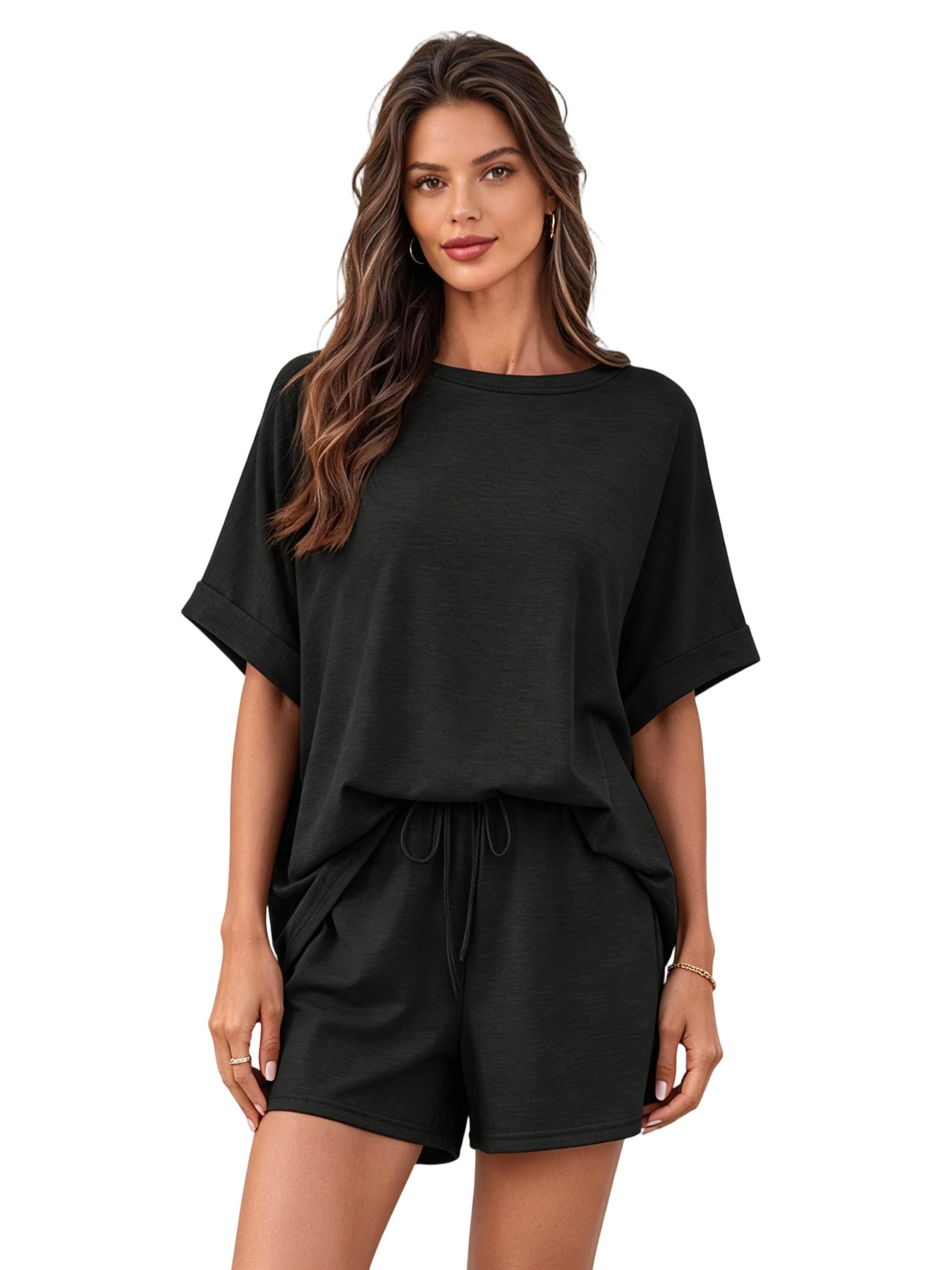 Yesfashion Leisure suit in Black: front