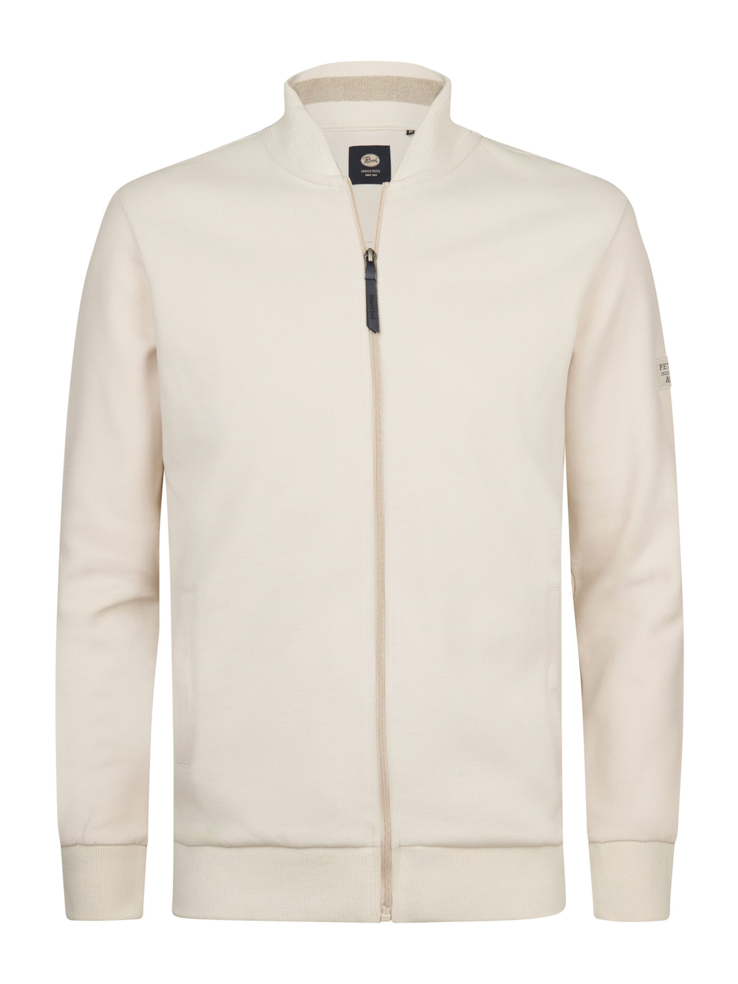 Veste de survêtement Petrol Industries en blanc : devant