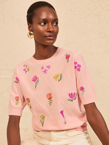 love & roses Pullover in Pink