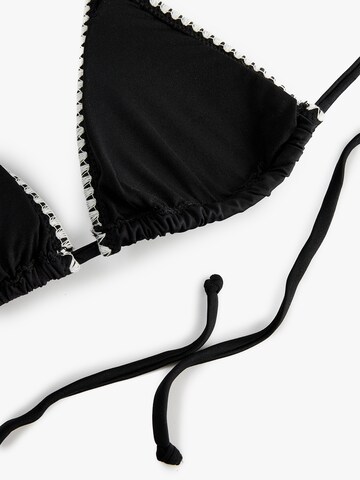 Koton Triangle Bikini Top in Black
