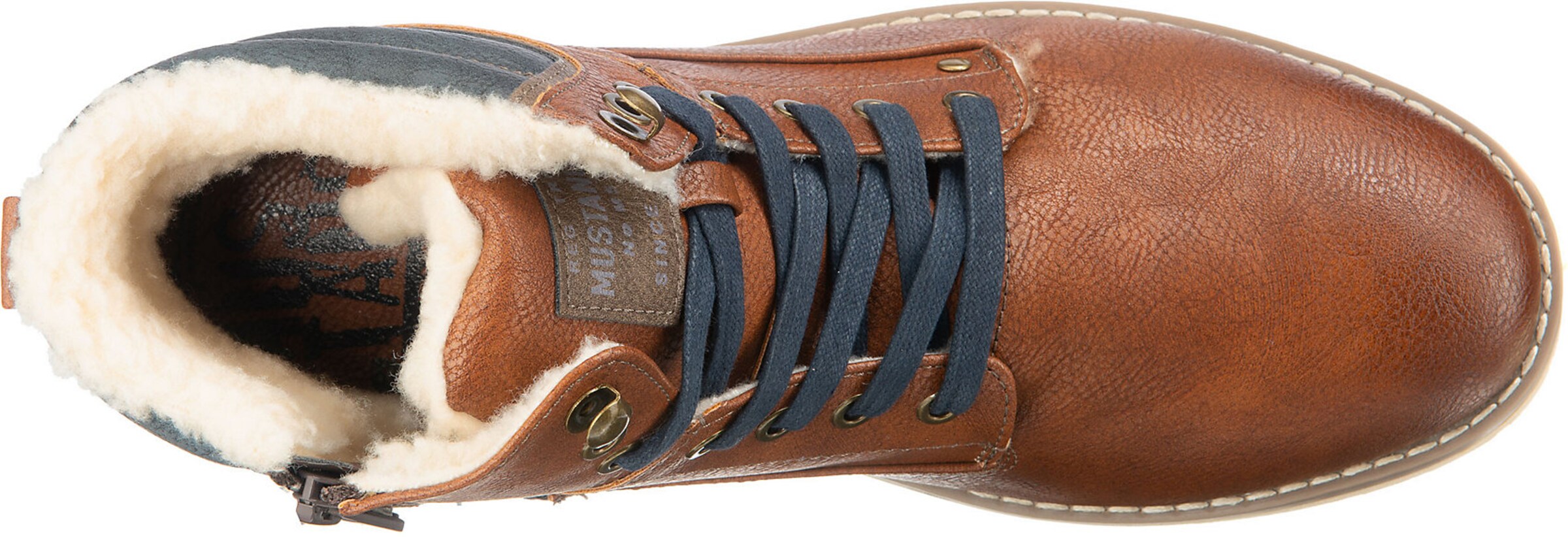 Bottines à lacets MUSTANG en marron