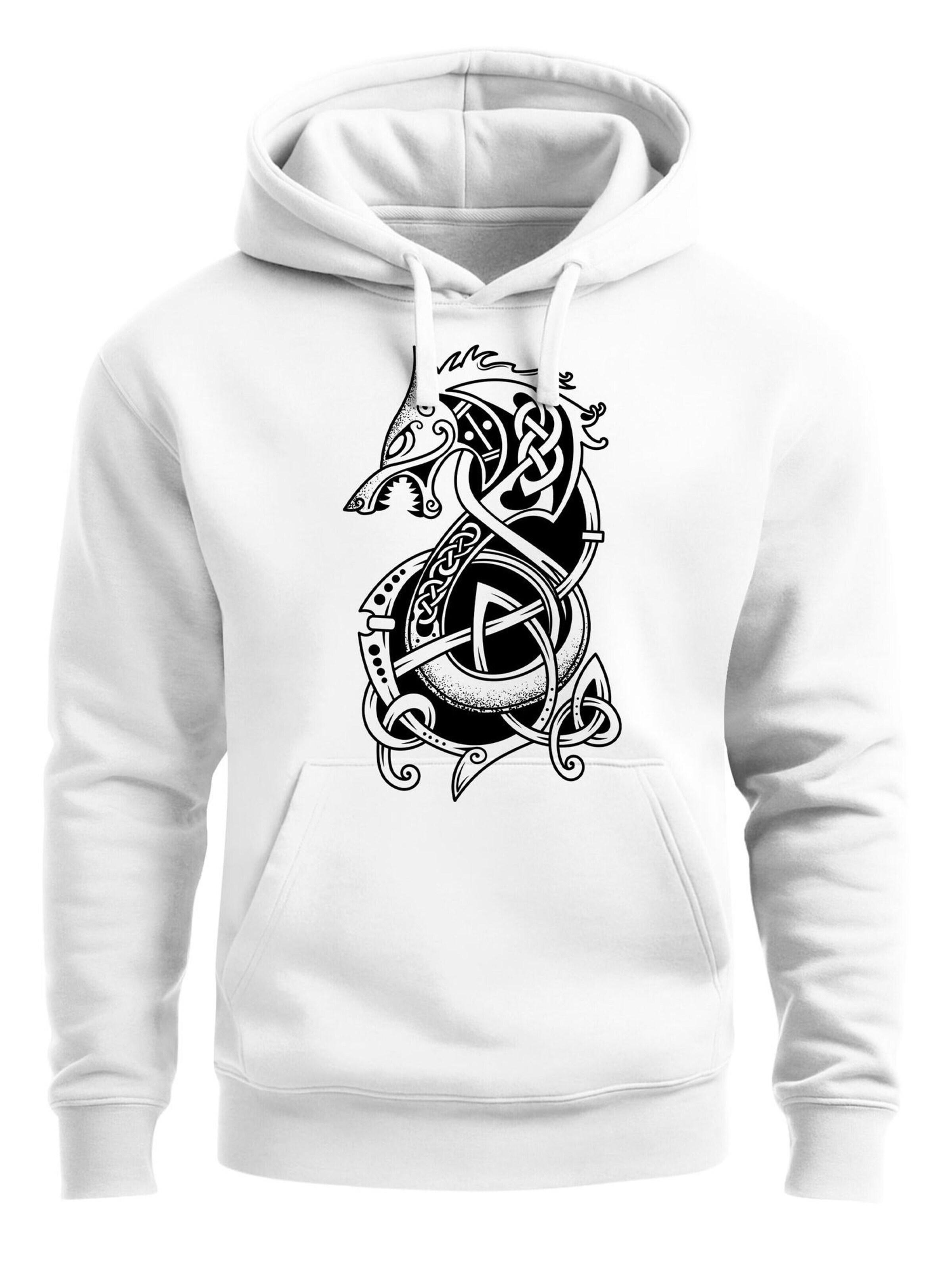 Neverless Sweatshirt 'Fenrir Odin' in White: front