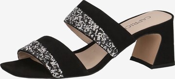 CAPRICE Mules in Black: front