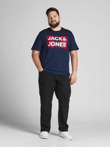 Jack & Jones Plus Koszulka 'JJECorp' w kolorze niebieski