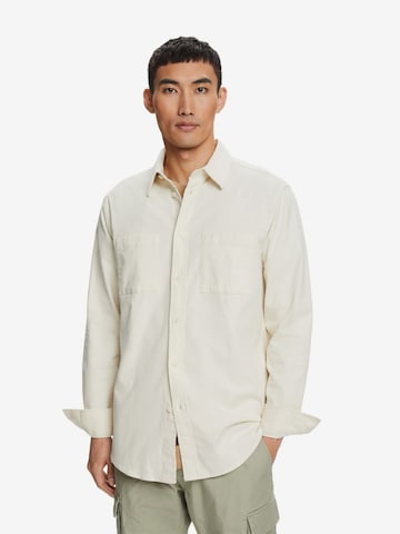 Coupe regular Chemise ESPRIT en blanc : devant