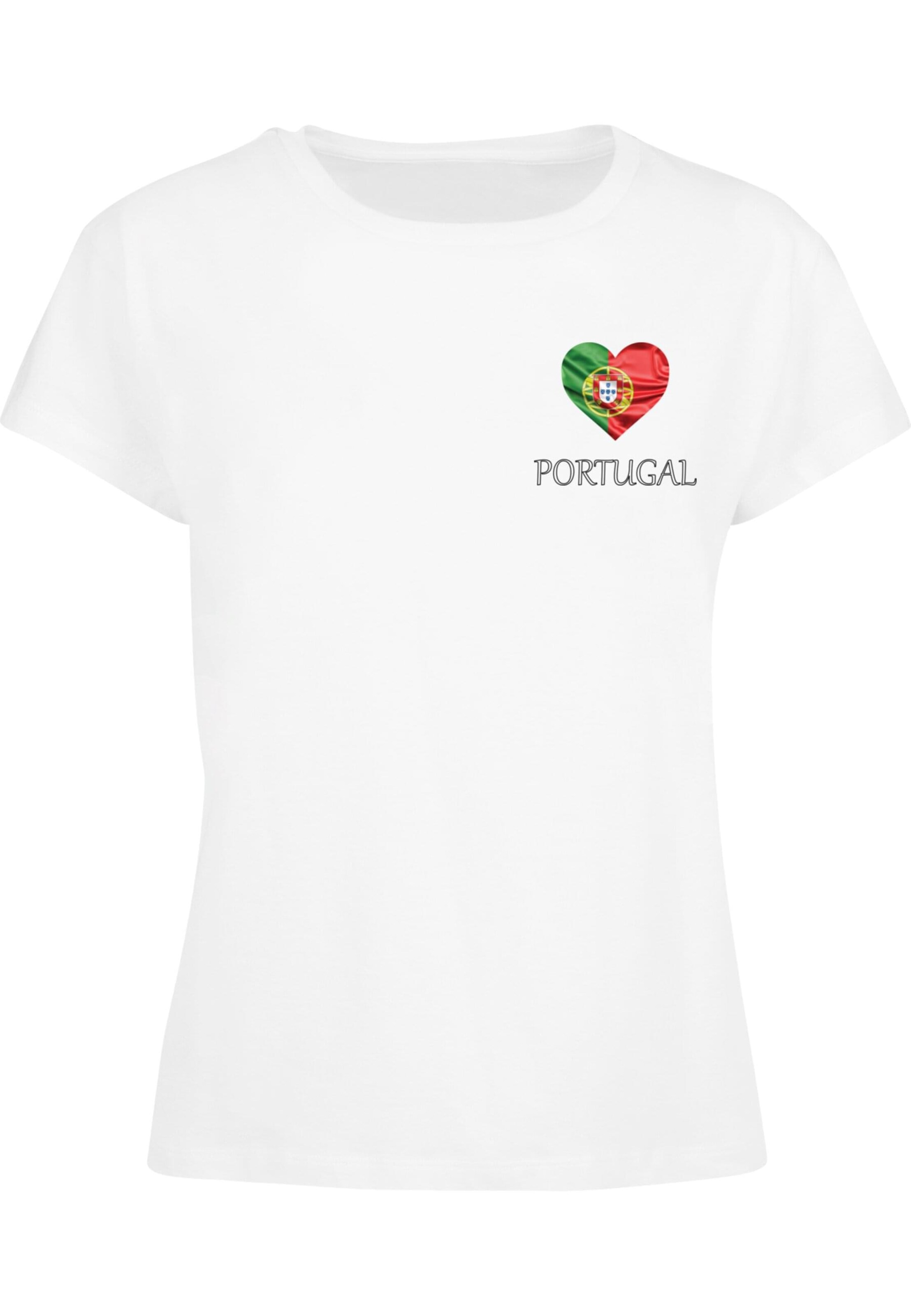 Merchcode Shirt 'Football - Portugal' in White: front