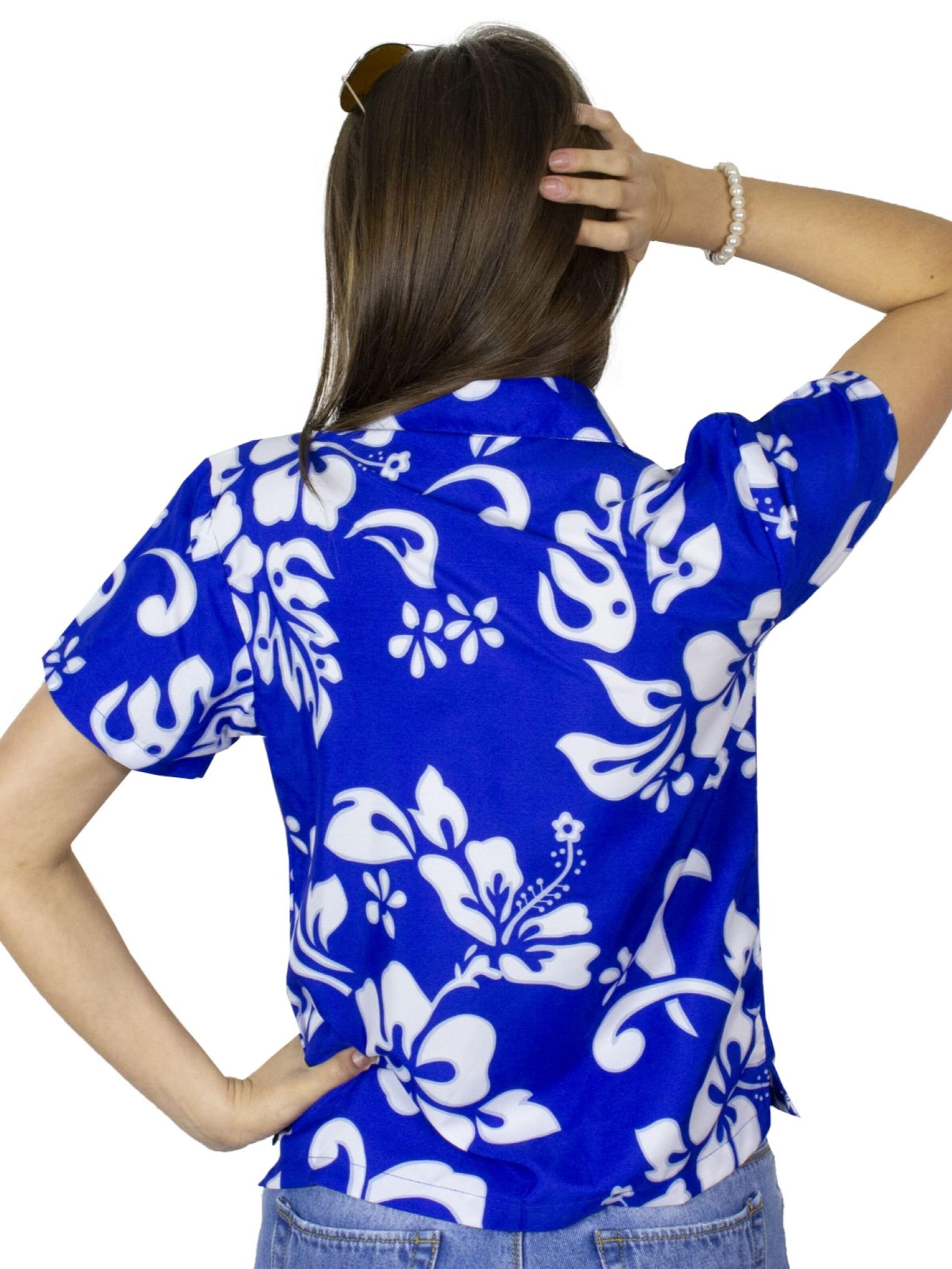 King Kameha Bluse 'Hibiscus'‌‌ in Blau