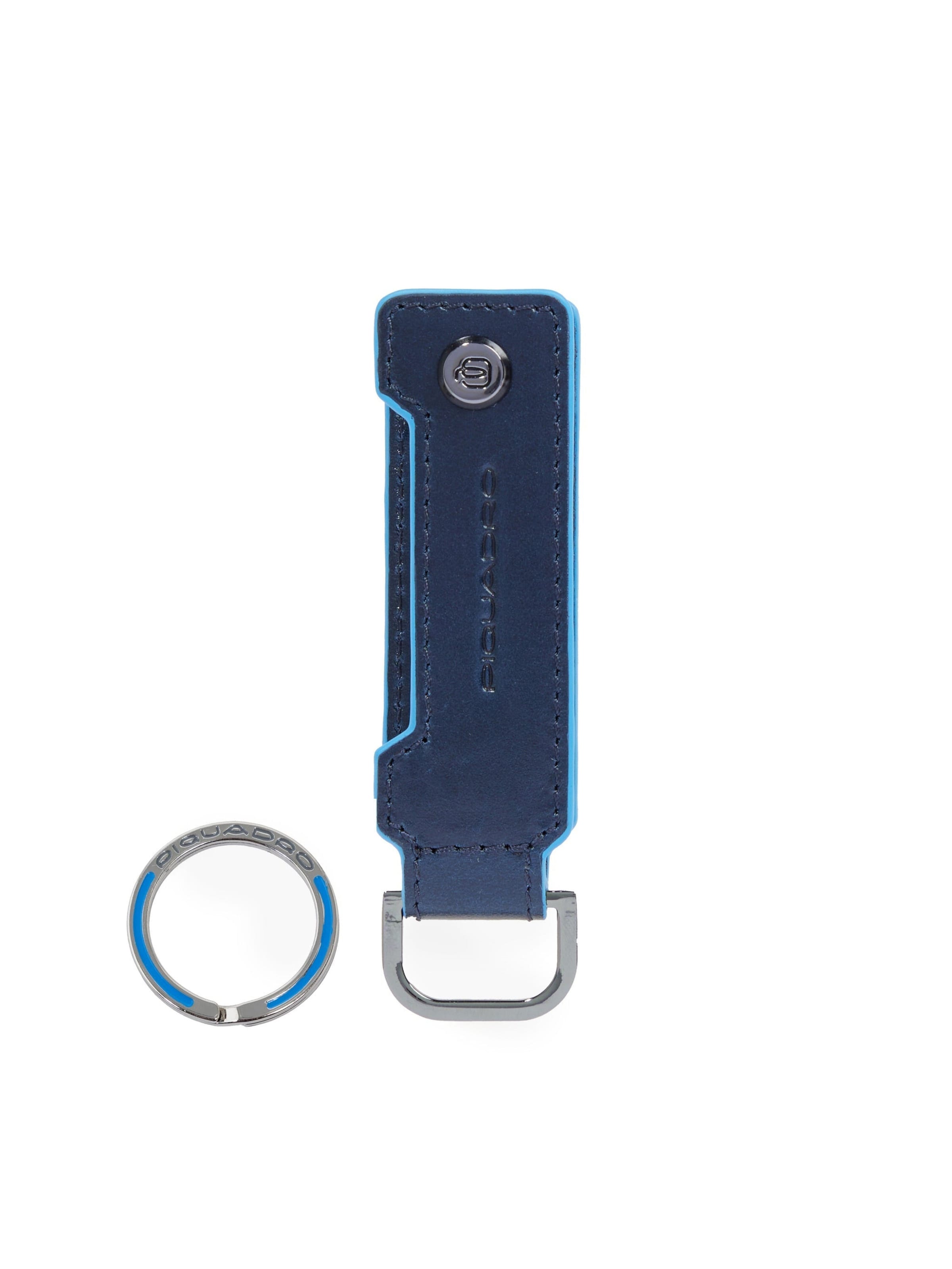 Piquadro Sleutelhanger in Blauw: voorkant