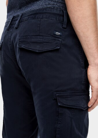 Effilé Pantalon cargo s.Oliver en bleu