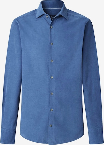 Coupe slim Chemise Hackett London en bleu : devant