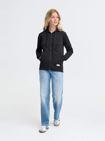 Oxmo Kapuzenfleecejacke ' OXKAREN ' in Schwarz