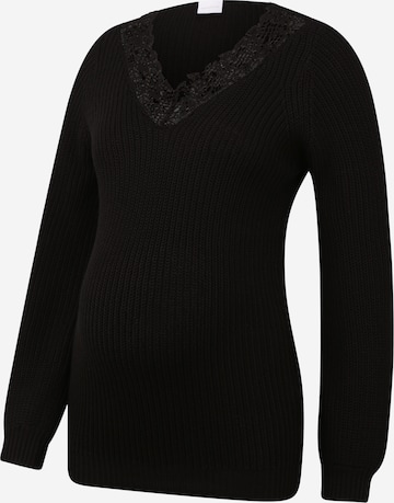 MAMALICIOUS Sweater 'MADELAIN' in Black: front