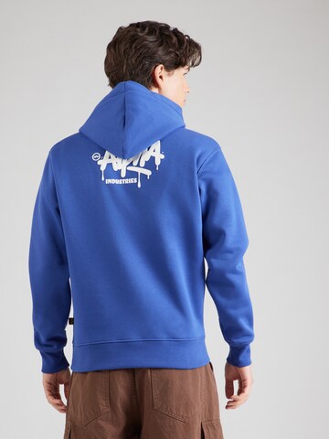 ALPHA INDUSTRIES Majica | modra barva: sprednja stran