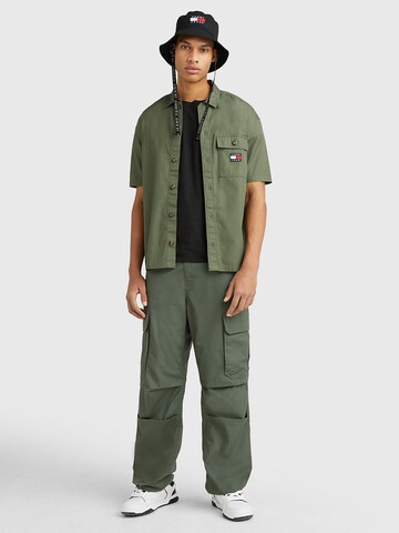 Tommy Jeans Regular fit Button Up Shirt 'Classic' in Green