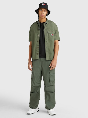 Tommy Jeans Regular fit Button Up Shirt 'Classic' in Green