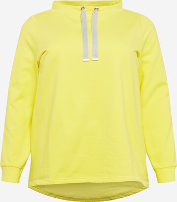 SAMOON Sweatshirt 'New York Lights' in Yellow: front