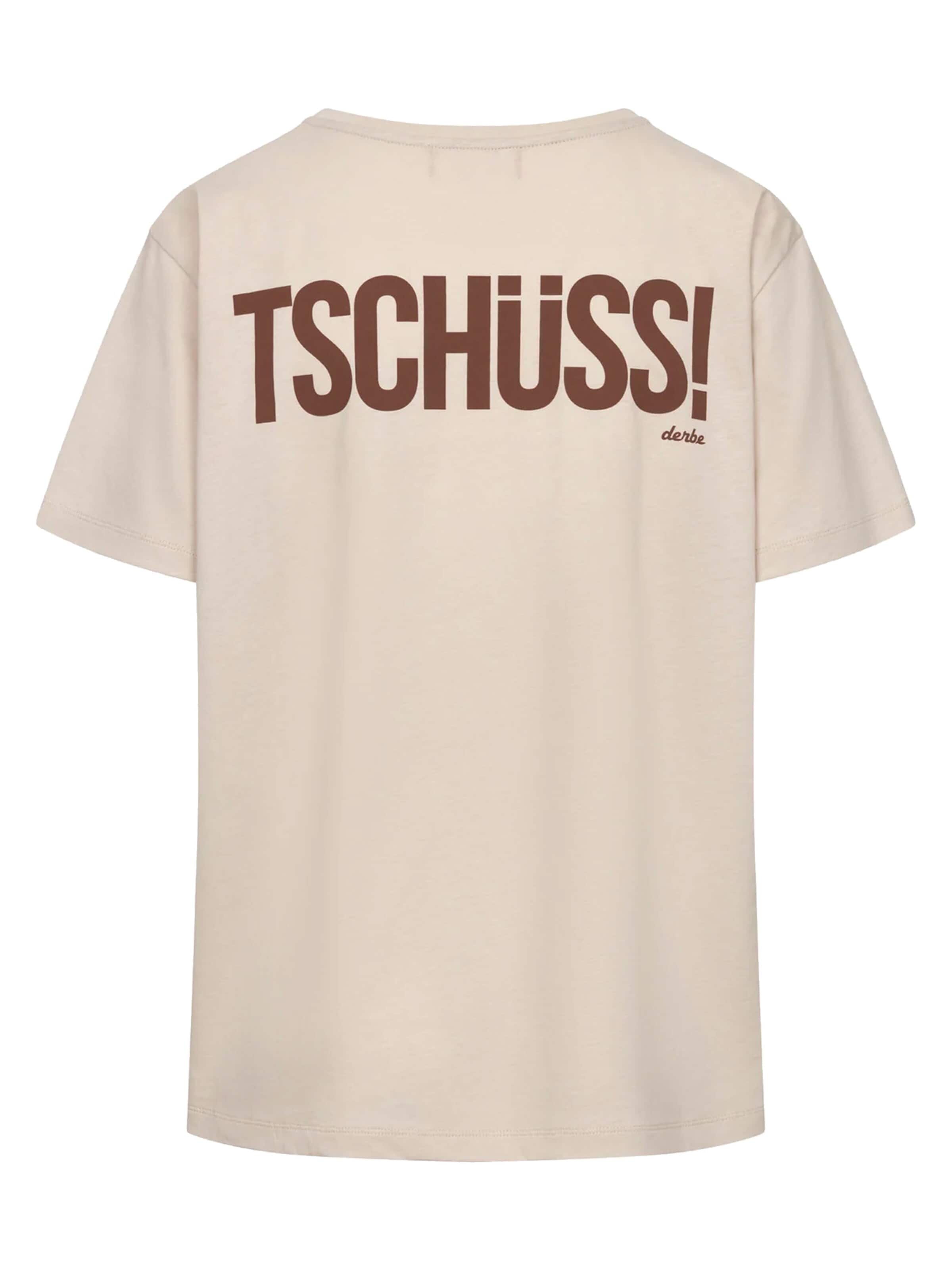 Derbe Shirt 'Und Tschüss' in Beige
