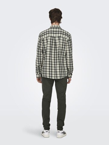 Only & Sons Regular Fit Hemd 'LESTER' in Grau