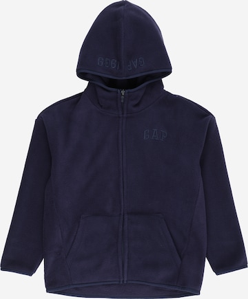 GAP Fleece jas in Blauw: voorkant