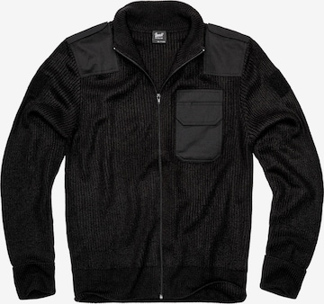 Brandit Strickjacke in Schwarz: Vorderseite