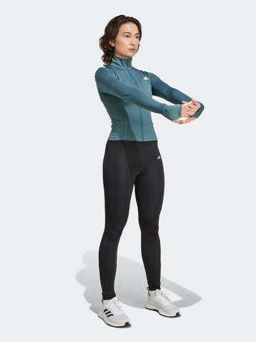 Bluză cu fermoar sport 'OPT ESS' de la ADIDAS PERFORMANCE pe verde: față