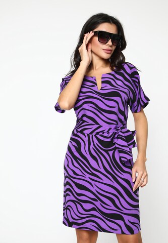 Awesome Apparel Dress in Purple: front