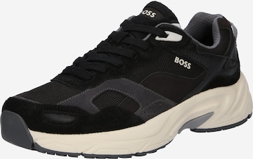 BOSS Black Sneakers laag 'Levitt' in Grijs: voorkant