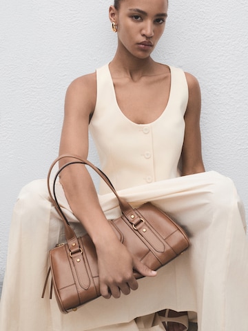 MANGO Kostymväst 'IGUANA' i beige