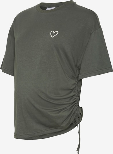 Marškinėliai 'Emma' iš MAMALICIOUS, spalva – tamsiai žalia / balta, Prekių apžvalga