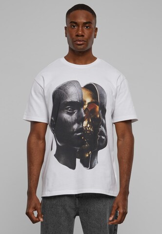 Forgotten Faces Shirt 'Splitted' in Weiß: Vorderseite