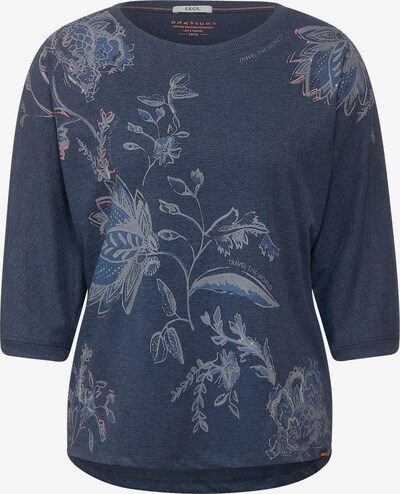 CECIL T-shirt i beige / blåmelerad, Produktvy