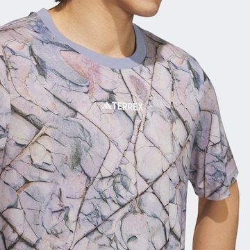 ADIDAS TERREX Functioneel shirt 'National Geographic Graphic Tencel Sleeve' in Lila