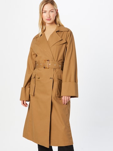 Gina Tricot Between-Seasons Coat 'Mimmi' in Brown: front