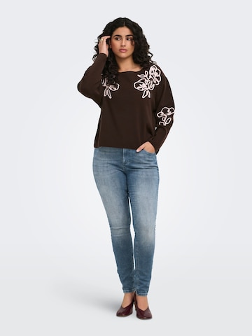 ONLY Carmakoma Sweater 'NILA' in Brown