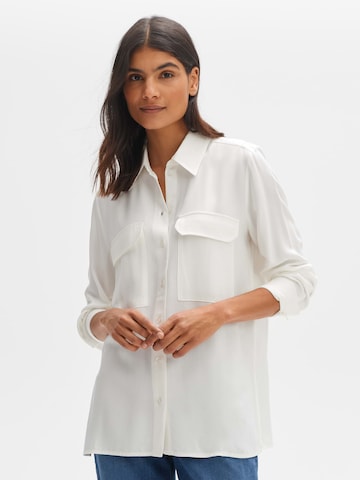 OPUS Blouse 'Filesko' in Wit: voorkant